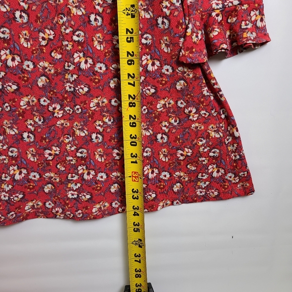 NWT Free People Red Floral Long Sleeve Midi Dress Size M - Picture 9 of 11